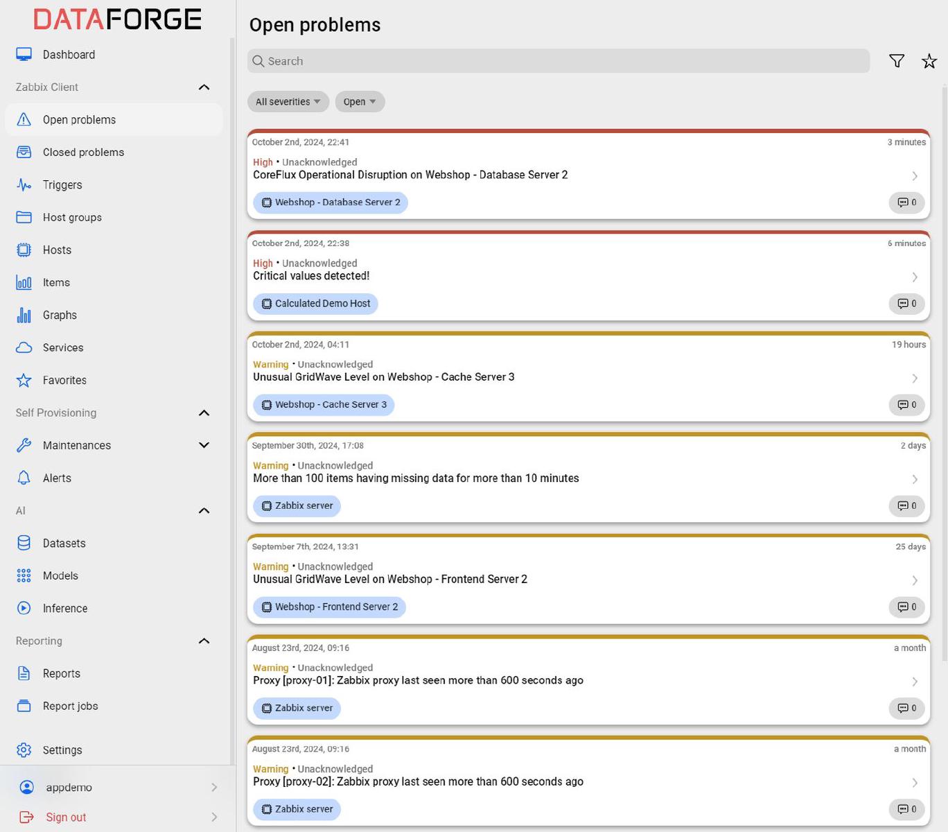 DataForge Offene Probleme